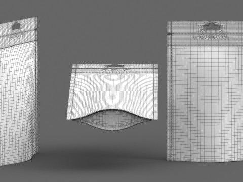 Stand up pouch v10 PBR 3D Модель