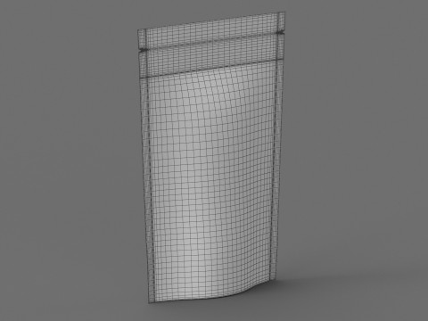 Metalic stand up pouch PBR 3D Модель