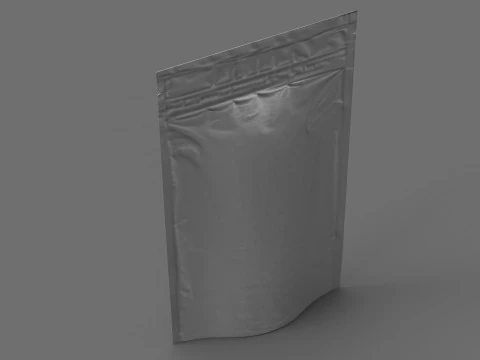 Metalic stand up pouch PBR 3D Model