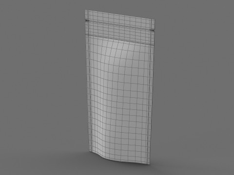 Metalic stand up pouch PBR 3D Модель