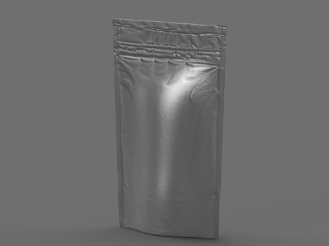 Metalic stand up pouch PBR 3D Модель