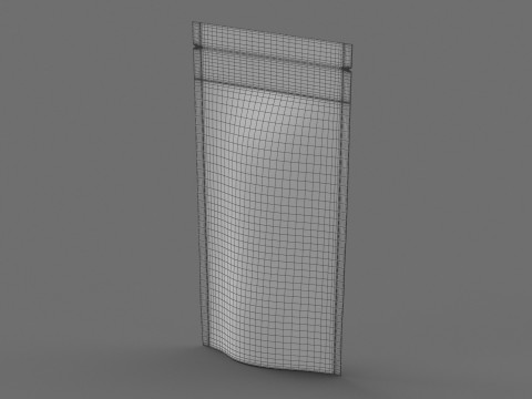 Metalic stand up pouch PBR 3D Модель