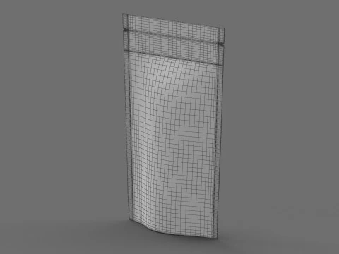 Metalic stand up pouch PBR 3D Model