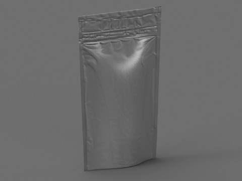 Metalic stand up pouch PBR 3D Модель