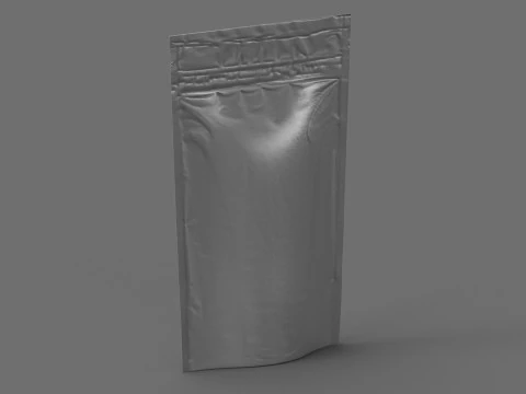 Metalic stand up pouch PBR 3D Model