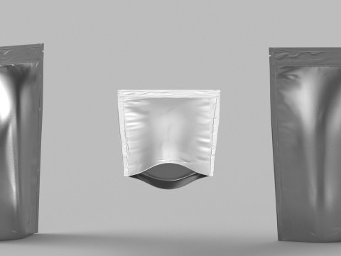 Metalic food packaging v2 PBR 3D Model