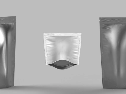 Metalic food packaging v2 PBR 3D Model