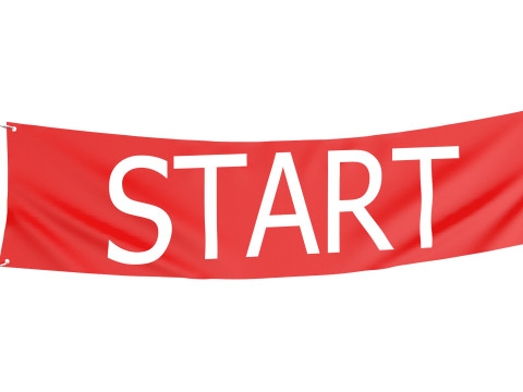 Start Racing Banner 3D 模型