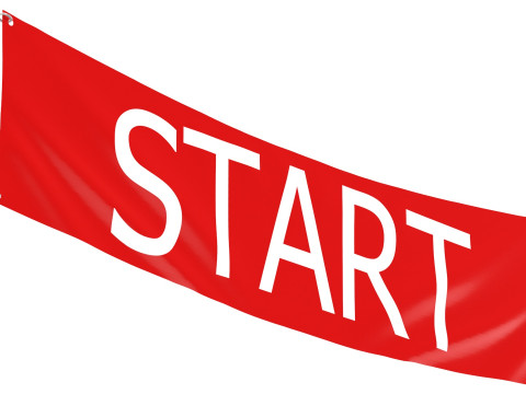 Start Racing Banner 3D 模型