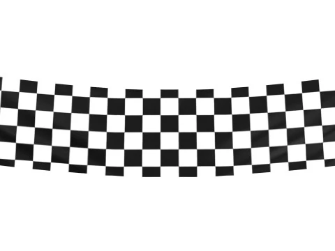 Voltooi de racebanner 3D Model