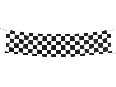 Finish Racing Banner 3D Model