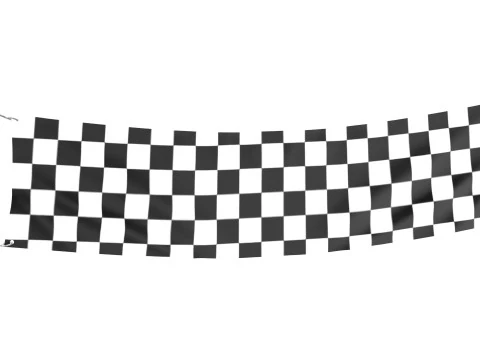 Finish Racing Banner 3D Model