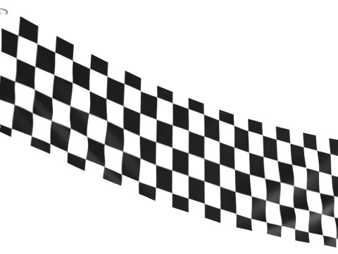 Finish Racing Banner 3D Model