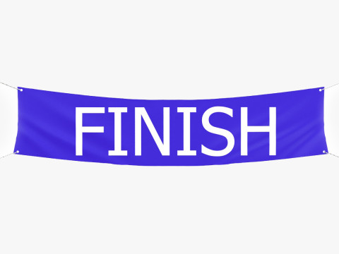 Finish Racing Banner 2 3D Model