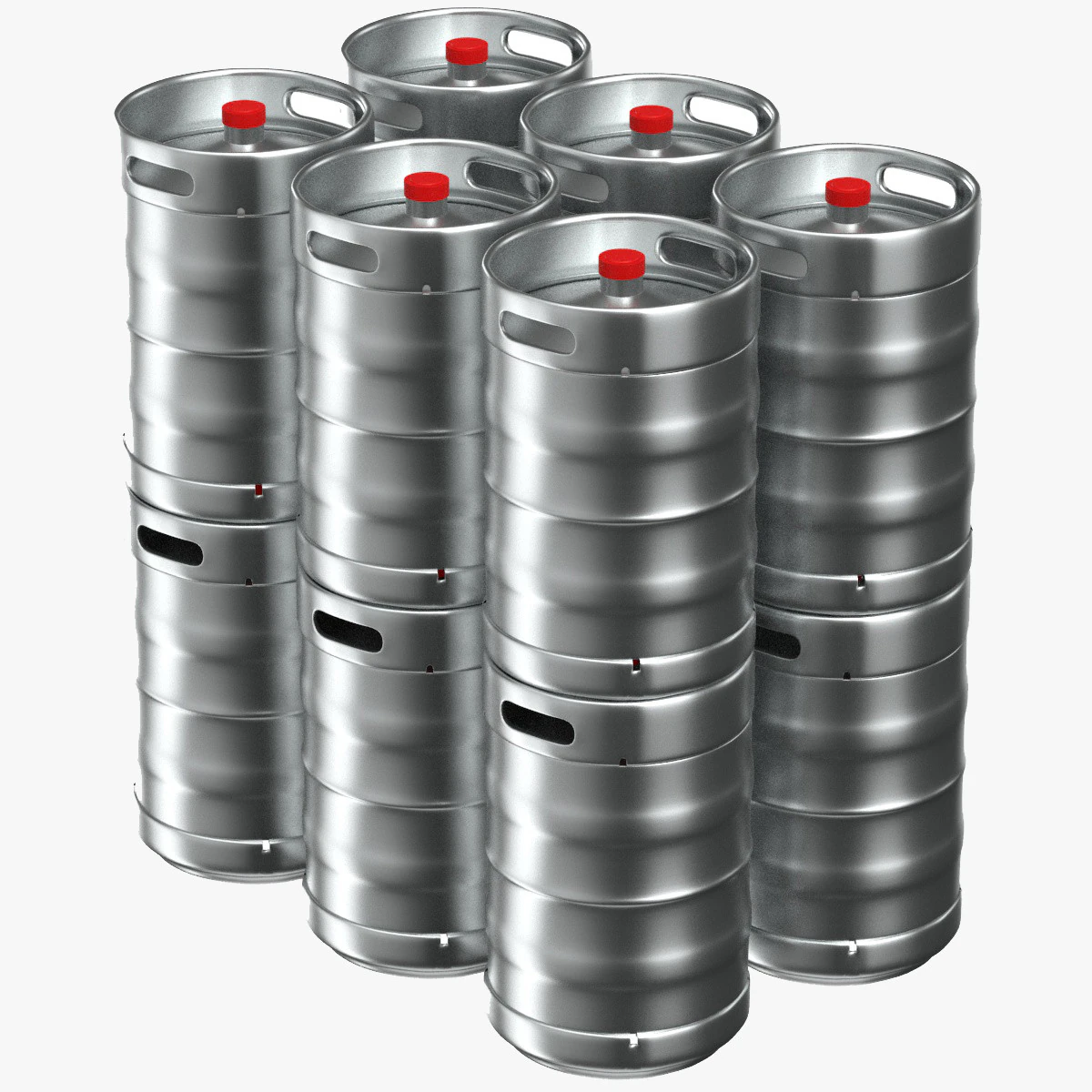 Beer Kegs 3D Model .c4d .max .obj .3ds .fbx .stl .blend 