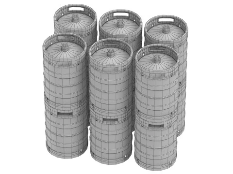 Beer Kegs 3D Model