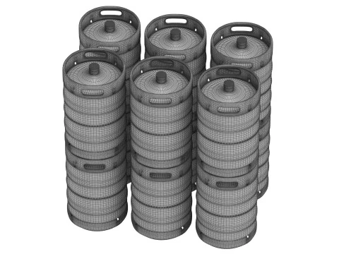 Beer Kegs 3D Model