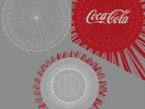 Cola Bottle Cap 3D Model