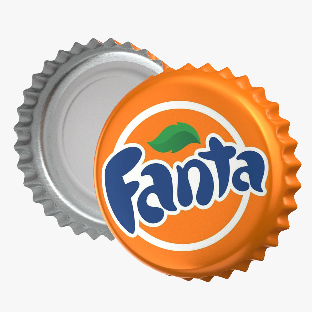 Fanta Bottle Cap 3D Model .c4d .max .obj .3ds .fbx .stl .blend 
