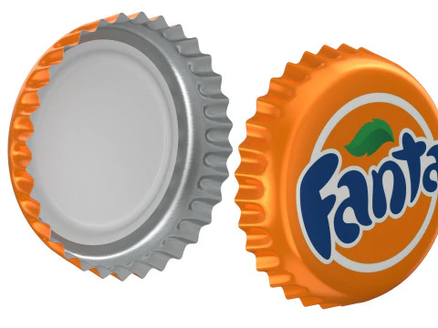 Fanta Bottle Cap 3D Model