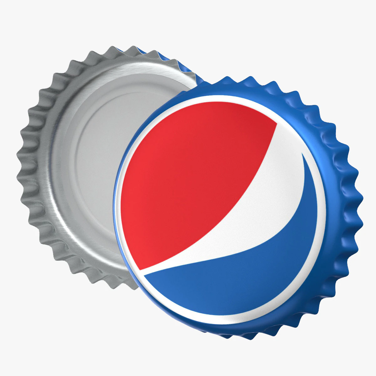 Pepsi Bottle Cap 3D Model .c4d .max .obj .3ds .fbx .stl .blend 