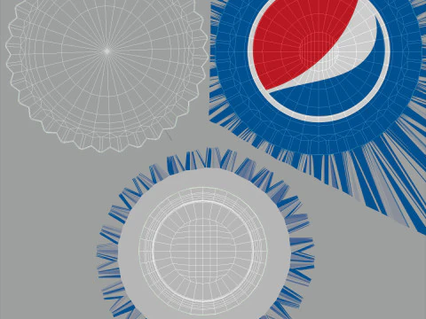 Pepsi Bottle Cap 3D Model