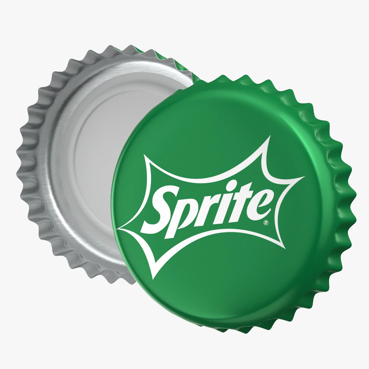 Sprite Bottle Cap 3D Model .c4d .max .obj .3ds .fbx .stl .blend 