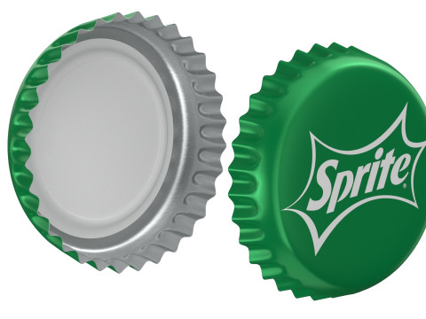Sprite Bottle Cap 3D Model