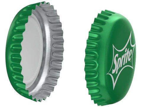 Sprite Bottle Cap 3D Model