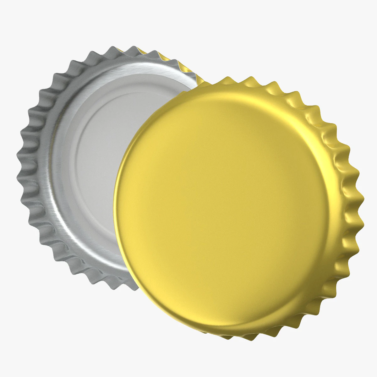 Crown bottle cap 3D Model .c4d .max .obj .3ds .fbx .stl .blend 