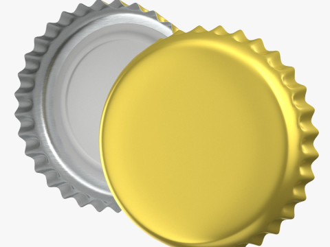 Crown bottle cap Model 3D