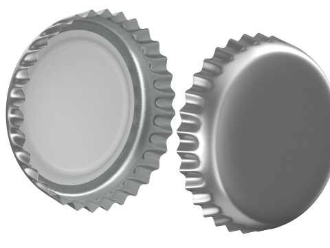 Silver bottle cap 3D मॉडल