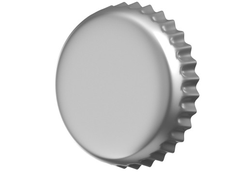 Silver bottle cap 3D मॉडल