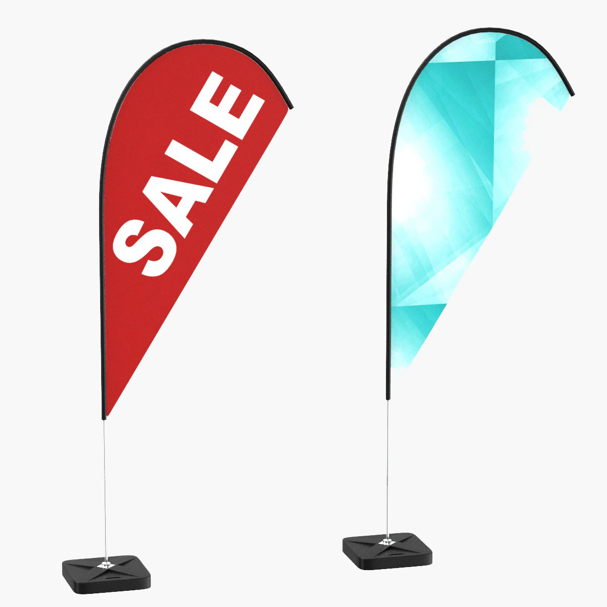 Flag Banner 3D Model .c4d .max .obj .3ds .fbx .stl .blend 