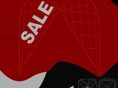 Flag Banner 3D Model