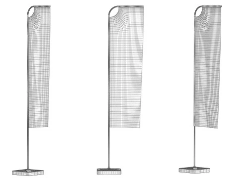 Flag Banner 01 3D Model