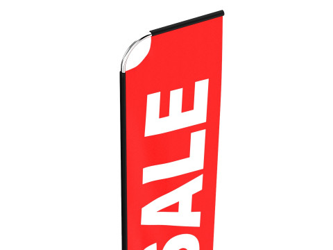 Flag Banner 02 3D Model