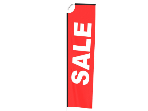 Flag Banner 02 3D Model
