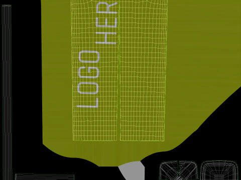 Flag Banner 03 3D Model