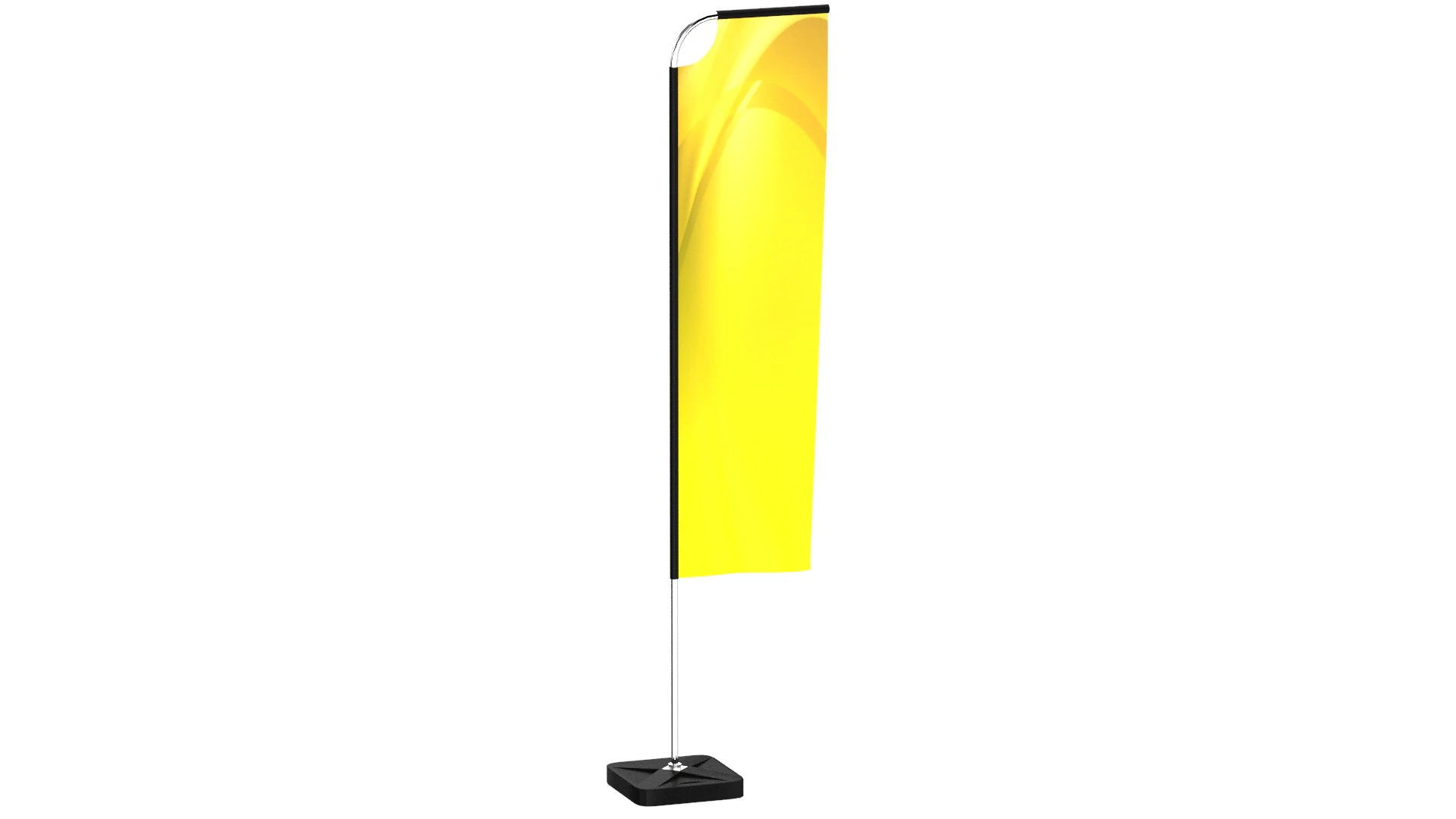 Flag Banner 05 3D Model .c4d .max .obj .3ds .fbx .stl .blend