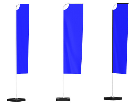 Flag Banners collection 3D-Modell