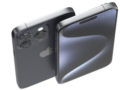 Apple iPhone 15 pro max blue 3D 모델