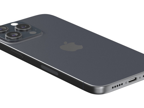 Apple iPhone 15 pro max blue 3D 모델