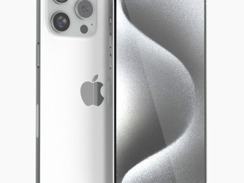 Apple iPhone 15 pro max white 3Dモデル