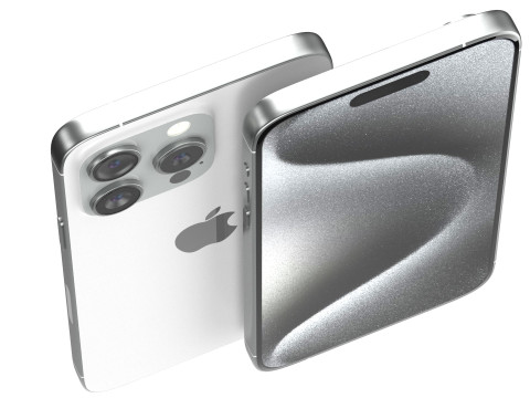 Apple iPhone 15 pro max white 3Dモデル