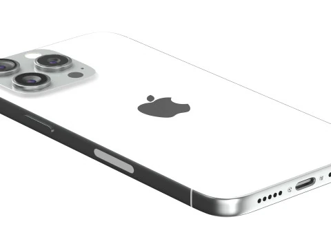 Apple iPhone 15 pro max white 3D Model