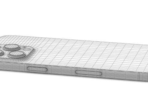 Apple iPhone 15 pro max white 3D Model