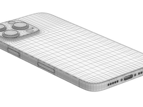 Apple iPhone 15 pro max white 3Dモデル
