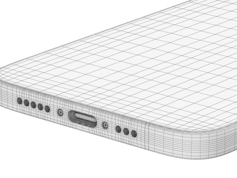 Apple iPhone 15 pro max white 3Dモデル