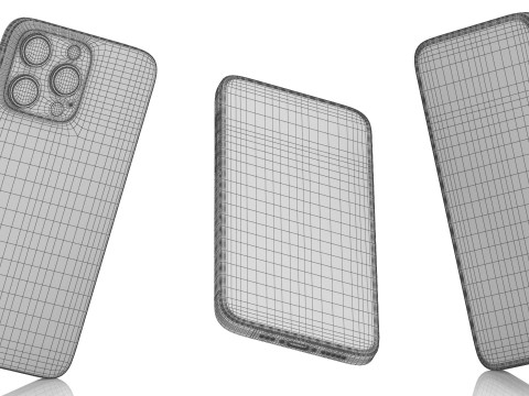 Apple iPhone 15 pro max white 3Dモデル